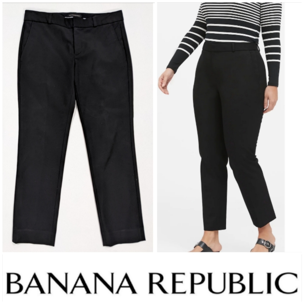 Ryan Straight fit Banana Republic easy wash black pants